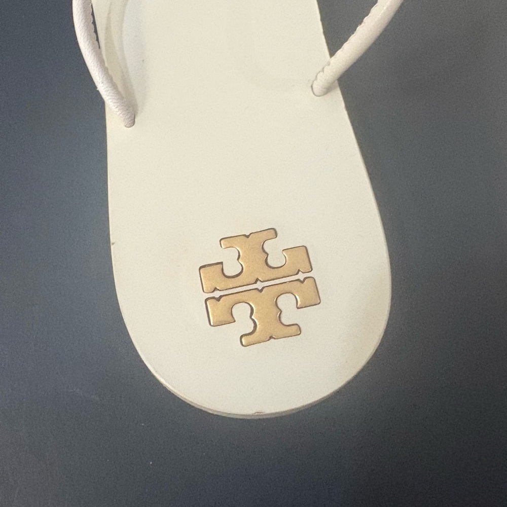Tory Burch Gold and White Women's Sandals - Picture 2 of 6